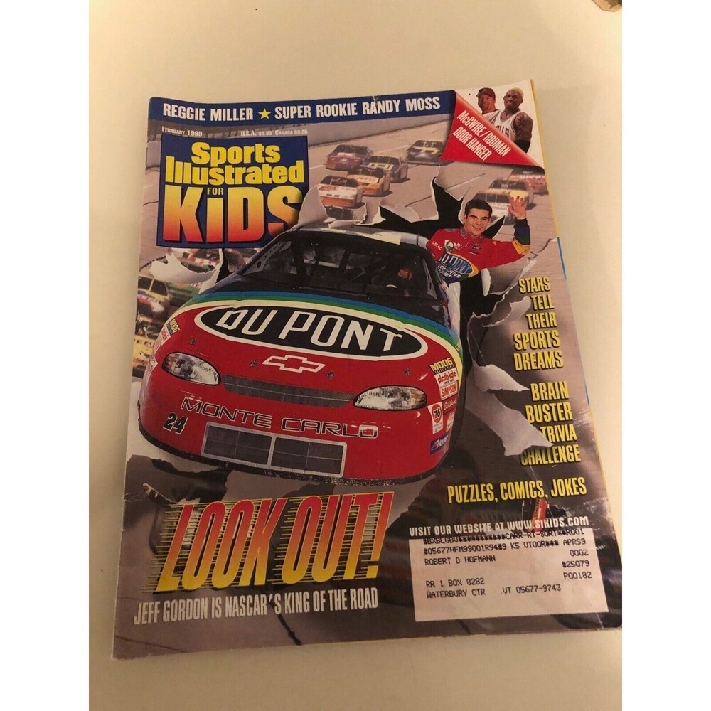 Sports Illustrate for Kids with some cards- Jeff Gordon Cover February 1999